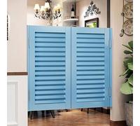 VUIKLCty Portes battantes en Bois Massif, avec charnières, balançoire bidirectionnelle, Porte d'entrée de Bar, Porte de Cuisine de Balcon, personnalisée(W90cmxH90cm)