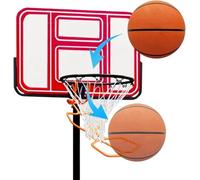 VUIKLCty Power network Balle de retour de basket-ball en plastique jaune, portable à suspendre, pour intérieur et extérieur