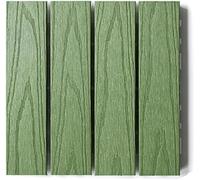 VUIKLCty Tapis de Bain de Douche en Bois, Dalles de terrasse en Bois Composite, Dalles de terrasse en Bois emboîtables for Balcon, Tapis d'escalier DIY (Couleur : Vert, Taille : 4 pièces)(20pcs)