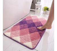 VUIKLCty Tapis dégradé Flocage Tapis de Salle de Bain antidérapant Tapis Shag Microfibre Douche Tapis de Bain Tapis de Bain Absorbant(1 UK,60cmx90cm)
