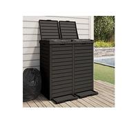 Poubelle d extérieur noir 78x41x86 cm polypropylène