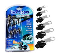 VUIUYOIES 6X curseurs de Fermeture éclair de Remplacement, réparation instantanée des Fermetures à glissière avec tête de Fermeture à glissière Universelle en Plastique pour Sacs et vêtements