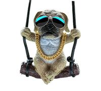 VUIUYOIES Accessoires de rétroviseur Suspendus avec Un Adorable Carlin Qui se Balance, conçus pour égayer la décoration de Votre Voiture et Apporter la pour Joie.