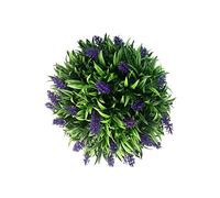 VUIUYOIES Boule de fleurs de lavande artificielle ornement suspendu boules de plantes topiaires pendentif de décor de porte pour la cérémonie de jardin intérieur, 20cm