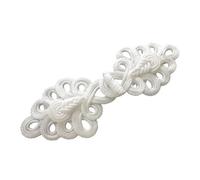 VUIUYOIES Bouton de couture à nœud chinois en forme de grenouille, accessoire charmant pour vos projets couture, costumes et vêtements Pour tous les jours, Blanc, 22 x 7.5 cm