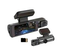 VUIUYOIES Caméra de voiture Dash Cam enregistreur 1080P HD miroir double lentille rétroviseur avec caméra de voiture ABS voiture caméra enregistreur voiture Dvr, Noir 4,32 Go devant un, Carte