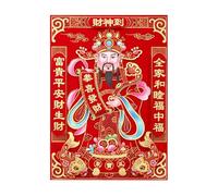 VUIUYOIES Décoration du Nouvel An chinois : longue durée de vie, bénédiction pour la maison et les fêtes, affiche Feng Shui pour la décoration du Nouvel An chinois, StyleB