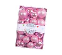 VUIUYOIES Décorations festives pour mariage et fêtes : 26 boules de Noël incassables, articles de fête et souvenirs inoubliables. Accessoires Noël et décoration boules, Rose, Boîte 16x8x24cm