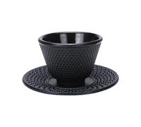 VUIUYOIES Ensemble de sous-Verres à thé en Fonte Tasse à thé délicate Service créatif Tasse avec Soucoupe Dessous de Verre Rond