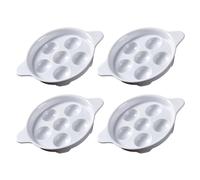 VUIUYOIES Plat d'escargot de fruits de mer assiettes à escargots en céramique avec et 6 trous assiettes à escargots en céramique avec 6 trous et poignées en céramique