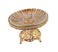 VUIUYOIES Plateau à fruits sur pied, plat de rangement alimentaire, assiette multifonctionnelle pour collations et bonbons à la maison