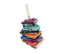 VUIUYOIES Une Pile de Livres en Train de Lire, Une décoration Noël Qui apporte pour Joie et élégance pour aux fêtes et pour aux réunions festives. Décoration Noël inspirée des Livres d'école.