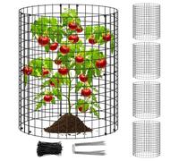 VUKHWX Lot de 15 cloches de protection contre les animaux - Antirouille - Cage de protection pour plantes de jardin avec piquets et attaches en maille métallique - 30,5 cm