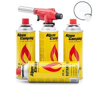 Vulcano - Chalumeau à souder - Allume-gaz - Lampe à souder avec allumage piézoélectrique pour cartouches de gaz (brûleur à souder avec 4 cartouches)