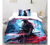 VulcanTrade Assassins avec des Couteaux 3D Imprimé Anime Character Literie Applicable Adulte(garçons Filles) 2 Pièces Microfibres Souples avec Oreillers avec Fermeture ÉclairSingle(135x200cm)