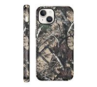 Vulfwela Funda Coque de téléphone à motif camouflage mignon pour iPhone 14/iPhone 13 6,1", esthétique et cool motif feuille d'érable - Coque de téléphone brillante 2 en 1 en TPU souple - Protection
