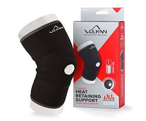 Vulkan Classic 3041 Genouillère ouverte Taille S Doublure respirante Chaleur et compression pour blessures au genou Doublesse faibles Blessures de la rotule Récupération et Rééducation Prévention