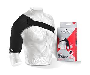 VULKAN Épaulière classique pour le sport, taille M, pour blessures de la manchette des rotateurs, soutien de l'articulation AC et luxations, bandoulière pour hommes et femmes, attelle pour athlètes et