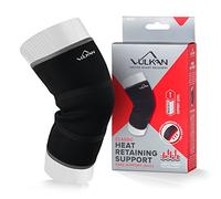 Vulkan Genouillère classique en néoprène, offre une légère compression, ajustement confortable, offre des bienfaits thérapeutiques, noir, XL, 3 mm