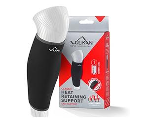 VULKAN Genouillère classique pour mollet/tibia - Taille L - 38 à 42 cm - Respirante - Pour la stabilité et le soutien lors de la course ou de la marche - Manchon de compression athlétique pour