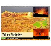 Vulkane Äthiopiens - Erta Ale und Dallol (Wandkalender 2026 DIN A2 quer), CALVENDO Monatskalender: Vulkane im Rausch der Farben