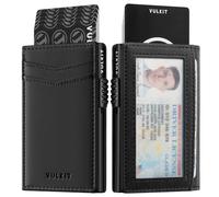 VULKIT Porte Cartes de Crédit Fin avec Blocage RFID pour Homme étu iAutomatique pour Cartes de Visite et Billets avec Fermeture Magnétique
