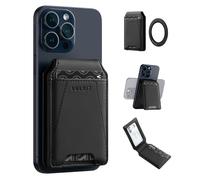 VULKIT Portefeuille Magnétique Compatible avec MagSafe, Portefeuille de Téléphone avec Support Réglable pour iPhone Série 15/14/13/12, avec Anneau Magnétique Extra Adhésif