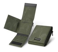 VULKIT Portefeuille pour homme avec blocage RFID, porte-cartes minimaliste, léger, pour plus de 20 cartes, espèces, factures, vert camouflage, Minimaliste