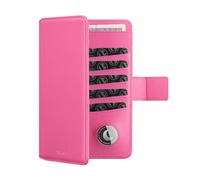 VULKIT Protege Passeport avec Support Airtag Pochette Passeport Voyage Documents Protection Passeport RFID Blocage Portefeuille Cuir Voyage pour Homme ou Femme, Rose Pêche