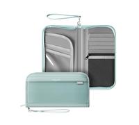 VULKIT Protege Passeport Blocage RFID pour 2-3 Passeports Protège-Passeports pour Homme Femme Pochette Passeport Voyage, Vert