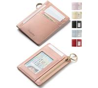 Vulkitty Porte-Cartes Portefeuille pour Femme RFID Porte-Cartes de crédit Slim Poche Avant Portefeuille Porte-clés Petit Porte-Monnaie avec Fente pour Carte d'identité