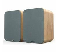 VULKKANO A4 Enceintes Monitoring Active avec Woofer 4", Bluetooth 5.0, Optique, RCA, Coaxial, USB, Haut Parleur de PC au Design Élégant, Couleur Marron