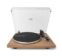 VULKKANO, platine vinyle TD10. Son analogique chaleureux, bras ajustable, préampli phono intégré, finition en bois naturel.