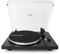 VULKKANO TD10 Platine Vinyle Analogique à Entraînement Courroie | Cellule ATL-3600, contrepoids réglable, préampli phono intégré, plateau aluminium, 33/45 tours, garantie 3 ans