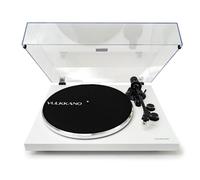VULKKANO TD10 Platine Vinyle Analogique à Entraînement Courroie | Cellule ATL-3600, contrepoids réglable, préampli phono intégré, plateau aluminium, 33/45 tours, garantie 3 ans