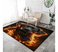 VULORA Chien Intérieur Tapis de Décoration 80x150cm Animaux Domestiques Feu Tapis Poils Ras Lavable Salon Moquette, Soft Antidérapant Tapis De Sol pour Chambre Couloir Paillasson Entrée 1Q738