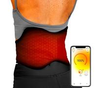 Vulpés HeatBelt Pro 10 - ceinture chauffante intelligente pour dos, bassin & reins | Chaleur infrarouge | Appli mobile | Fibre de bambou | PowerBank 10 000 mAh incluse | PRO 10 L [100-130 cm]