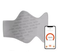 Vulpés HeatBelt Pro - Ceinture chauffante intelligente pour dos, bassin et reins | Chaleur infrarouge réglable via appli | Fibre de bambou douce et durable (Stone Grey, S (70-90 cm))