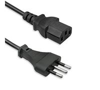 Vultech alim15-ita - Câble (Power Plug Type L, C13 Coupler, mâle/Femelle, Droit, Droit, Noir)