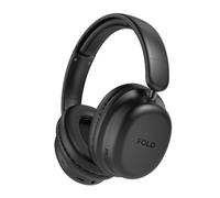 VulTech Casque Fold HBT-30BK Over Ear Wireless Bluetooth 5.4, ANC Annulation du Bruit Active, Aux, Microphone, Pliable, Contrôle de Piste, Appels, Charge Type-C Autonomie 12 Heures, Android, iOS