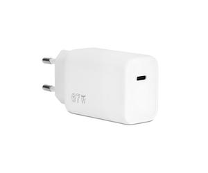 VulTech CC-167PDCUGWH Chargeur USB-C GaN 67 W Universel - Charge Ultra Rapide pour iPhone 12+, Galaxy S20-S25, iPad, MacBook Air/Pro et Autres appareils USB-C - Compact, léger, Blanc