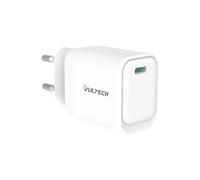 VulTech CC20-1C Chargeur Universel pour Smartphone Tablette 20W GaN USB-C/Type-C PD3.0 QC3.0 PPS Blanc - Taille Compact