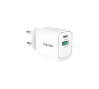 Vultech Cc33-1c1a Caricatore Usb 33w Gan Doppia Porta Type-C/Usb-A Ricarica Rapida Bianco