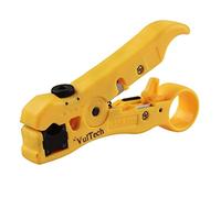 Vultech Dénudeur de câble multifonction universel pour câble coaxial et LAN SN21012 Jaune en Plastique