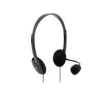 Vultech HS-01 Rev 2.2 Stereo Over-Aural Headset with Wired Microphone Black Office