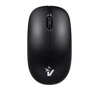 VulTech MW-07 Souris sans Fil Optique 1600 DPI sans Fil, 2,4 GHz avec 3 Touches + molette de défilement ambidextre, pour Ordinateur Portable/Ordinateur Portable/MacBook, Noir