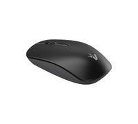 VulTech MW-10 Souris sans Fil Optique silencieuse, 1600 DPI, sans Fil 2,4 GHz, 3 Touches + molette défilement + commutateur DPI, ambidextre, Compatible avec Notebook/PC/MacBook/Linux - Noir