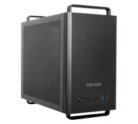 VulTech VCO-M1059-N Boîtier PC Micro-ATX Compact en Acier SPCC, Type-C, USB 3.0, Ventilateur 80 mm Inclus sans Alimentation, Noir