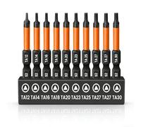 Vunanvu 10 Pièces Embouts Magnétiques Triangulaires 50 Mm Jeu D'embouts De Tournevis Triangulaires En Acier S2 Jeu D'embouts Spéciaux Inoxydables Ta12 Ta30 Tournevis Phosphatés