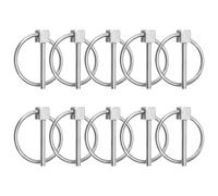 Vunanvu 10 Pièces Goupilles Rabattables En Acier Inoxydable 3 Mm Assortiment De Goupilles Rabattables Lynch Pin Avec Anneau Goupilles À Ressort Pendentifs Goupilles De Sécurité Pour Tracteurs